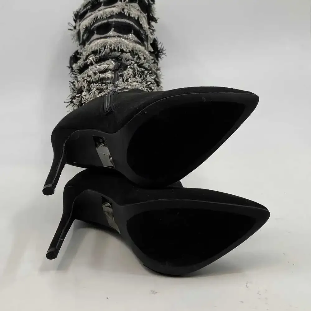Elegant Collection Black/Gray Baylee Stiletto | Women’s Size 6.5